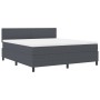 Cama con somier con colchón y luz LED gris oscuro tela de corduroy von , Betten und Lattenroste - Ref: Foro24-3337612, Preis:...