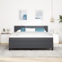 Cama con somier con colchón y luz LED gris oscuro tela de corduroy von , Betten und Lattenroste - Ref: Foro24-3337612, Preis:...