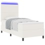Cama con somier y colchón LED crema 90x200 cm tela de corduroy de , Camas y somieres - Ref: Foro24-3337629, Precio: 338,34 €,...