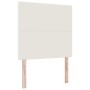 Cama con somier y colchón LED crema 90x200 cm tela de corduroy de , Camas y somieres - Ref: Foro24-3337629, Precio: 338,34 €,...