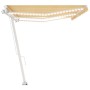 Manual retractable awning with yellow and white LED 600x350 cm by vidaXL, Awnings - Ref: Foro24-3069683, Price: 831,89 €, Dis...