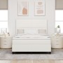 Cama con Sommier con colchón y luz LED crema 140x200 cm tejido de corduroy by , Beds and slatted bases - Ref: Foro24-3337649,...