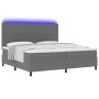 Cama con Somier con Colchón y Luz LED Gris 200x200 cm Tela de Pana de , Camas y somieres - Ref: Foro24-3337659, Precio: 613,3...