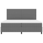 Cama con Somier con Colchón y Luz LED Gris 200x200 cm Tela de Pana de , Camas y somieres - Ref: Foro24-3337659, Precio: 613,3...