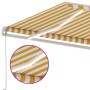Manuell einziehbare Markise mit gelber und weißer LED 600x350 cm von vidaXL, Markisen - Ref: Foro24-3069683, Preis: 831,89 €,...
