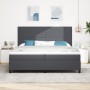 Cama con Somier con Colchón&LED Gris Oscuro 200x200 cm Tela de Pana de , Camas y somieres - Ref: Foro24-3337660, Precio: 639,...