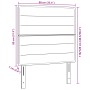 Cabecero Diseño Lines Topo 90 cm Tela von , Kopf- und Fußteile - Ref: Foro24-3337674, Preis: 79,94 €, Rabatt: %