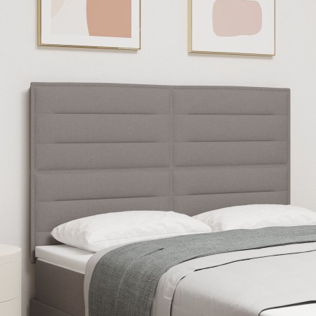 Cabecero Diseño Líneas Taupe 140 cm Tela de , Cabeceros y pies de cama - Ref: Foro24-3337688, Precio: 108,14 €, Descuento: %