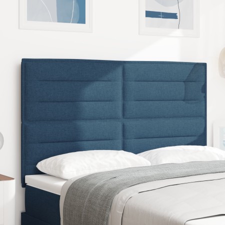 Cabecero Diseño Lines Azul 160 cm Tela de , Cabeceros y pies de cama - Ref: Foro24-3337697, Precio: 112,00 €, Descuento: %