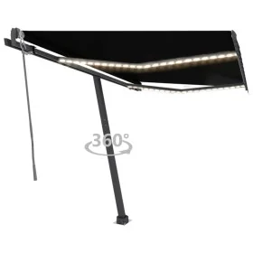 Toldo automático LED sensor de viento gris antracita 300x250 cm de vidaXL, Toldos - Ref: Foro24-3069714, Precio: 562,46 €, De...