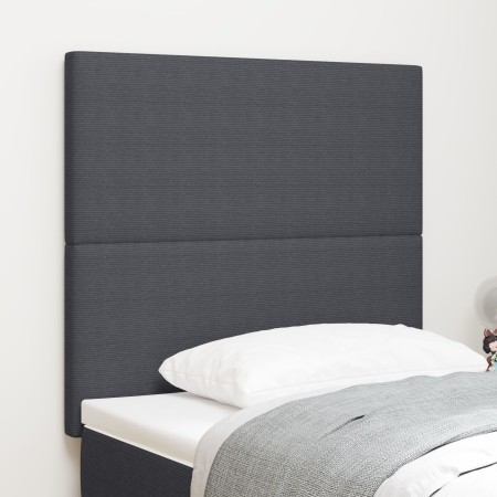 Cabecero Diseño Sencillo Gris Oscuro 90 cm Tela de Pana by , Headboards and footboards - Ref: Foro24-3337717, Price: 63,07 €,...