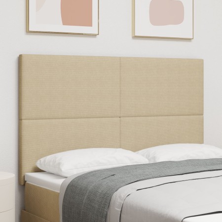 Cabecero Diseño Sencillo Verde Claro Gris 140 cm Tela de Pana von , Kopf- und Fußteile - Ref: Foro24-3337727, Preis: 124,93 €...