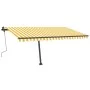 Toldo manual retráctil con LED amarillo y blanco 400x350 cm de vidaXL, Toldos - Ref: Foro24-3069823, Precio: 536,44 €, Descue...