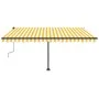 Toldo manual retráctil con LED amarillo y blanco 400x350 cm de vidaXL, Toldos - Ref: Foro24-3069823, Precio: 536,44 €, Descue...