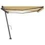 Toldo manual retráctil con LED amarillo y blanco 400x350 cm de vidaXL, Toldos - Ref: Foro24-3069823, Precio: 536,44 €, Descue...