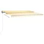 Toldo manual retráctil con LED amarillo y blanco 400x350 cm de vidaXL, Toldos - Ref: Foro24-3069823, Precio: 536,44 €, Descue...