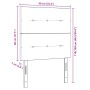 Cabecera con botones, tapizada en terciopelo negro de 90 cm von , Kopf- und Fußteile - Ref: Foro24-3337804, Preis: 76,68 €, R...