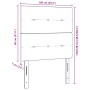 Cabecero de con tapizado de botones en crema de 100 cm von , Kopf- und Fußteile - Ref: Foro24-3337813, Preis: 67,00 €, Rabatt: %