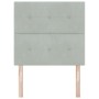 Cabecero Tapizado en Botones Gris Claro 100 cm Terciopelo von , Kopf- und Fußteile - Ref: Foro24-3337815, Preis: 66,91 €, Rab...