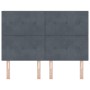 Cabecero con botones tapizados en terciopelo gris oscuro de 140 cm von , Kopf- und Fußteile - Ref: Foro24-3337829, Preis: 104...