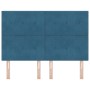 Cabecero con botones acolchados en terciopelo azul oscuro de 140 cm von , Kopf- und Fußteile - Ref: Foro24-3337832, Preis: 12...