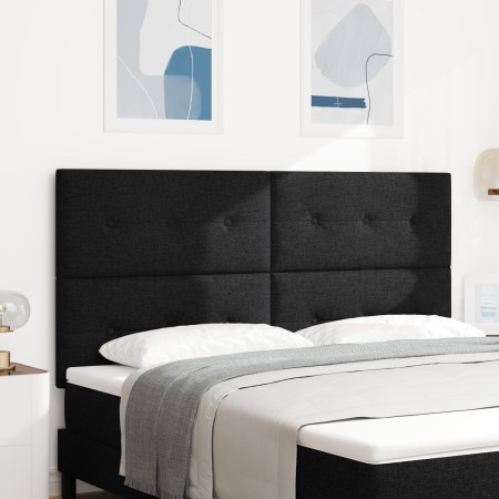 Cabecero Tapizado con Botones Negro 180 cm Tela by , Headboards and footboards - Ref: Foro24-3337849, Price: 118,00 €, Discou...