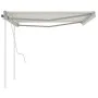 Toldo manual retráctil con postes crema 4,5x3,5 m de vidaXL, Toldos - Ref: Foro24-3070037, Precio: 478,72 €, Descuento: %