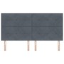 Cabecera con botones acolchados en gris oscuro de 180 cm de terciopelo von , Kopf- und Fußteile - Ref: Foro24-3337855, Preis:...