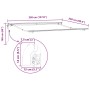 Toldo Manual 3,5 x 2,5 m Metal