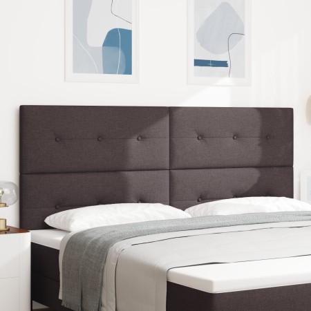 Cabecero Acolchado con Botones Marrón Oscuro 200 cm Tela von , Kopf- und Fußteile - Ref: Foro24-3337863, Preis: 150,66 €, Rab...