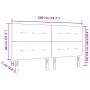 Cabecero Acolchado con Botones Marrón Oscuro 200 cm Tela von , Kopf- und Fußteile - Ref: Foro24-3337863, Preis: 150,66 €, Rab...