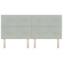 Cabecero con Botones Acolchados Gris Claro 200 cm Terciopelo by , Headboards and footboards - Ref: Foro24-3337867, Price: 124...