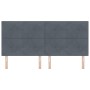 Cabecero con botones tapizado en terciopelo gris oscuro de 200 cm von , Kopf- und Fußteile - Ref: Foro24-3337868, Preis: 124,...