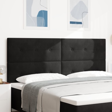 Cabecero con botones acolchados negro de 200 cm de terciopelo von , Kopf- und Fußteile - Ref: Foro24-3337869, Preis: 124,80 €...