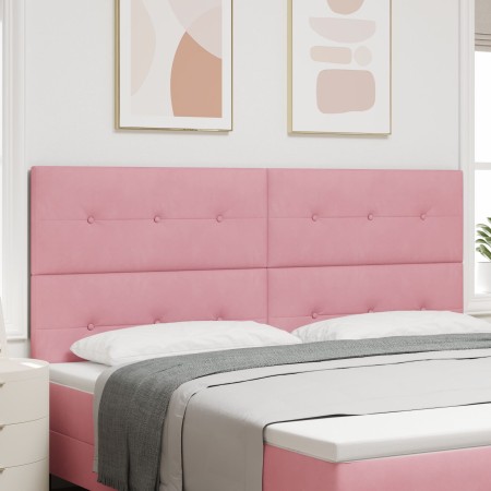 Cabezal con botones acolchados Rosa 200 cm de Terciopelo von , Kopf- und Fußteile - Ref: Foro24-3337872, Preis: 150,57 €, Rab...