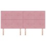 Cabezal con botones acolchados Rosa 200 cm de Terciopelo von , Kopf- und Fußteile - Ref: Foro24-3337872, Preis: 150,57 €, Rab...