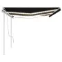 Toldo retráctil manual con LED gris antracita 6x3,5 m by vidaXL, Awnings - Ref: Foro24-3070084, Price: 863,02 €, Discount: %