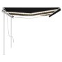 Toldo retráctil manual con LED gris antracita 6x3,5 m by vidaXL, Awnings - Ref: Foro24-3070084, Price: 877,83 €, Discount: %