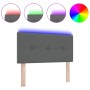 Cabezal LED con botones acolchados Gris Oscuro de 90 cm en Tela von , Kopf- und Fußteile - Ref: Foro24-3338097, Preis: 61,43 ...