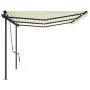 Toldo automático con LED y sensor de viento color crema 6x3 m de vidaXL, Toldos - Ref: Foro24-3070212, Precio: 863,34 €, Desc...