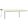 Toldo automático con LED y sensor de viento color crema 6x3 m de vidaXL, Toldos - Ref: Foro24-3070212, Precio: 863,34 €, Desc...