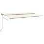 Automatic awning with LED and wind sensor cream color 6x3 m by vidaXL, Awnings - Ref: Foro24-3070212, Price: 832,44 €, Discou...