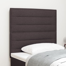 Cabecero LED Diseño de Líneas Marrón Oscuro 100 cm Tela von , Kopf- und Fußteile - Ref: Foro24-3338282, Preis: 77,08 €, Rabat...