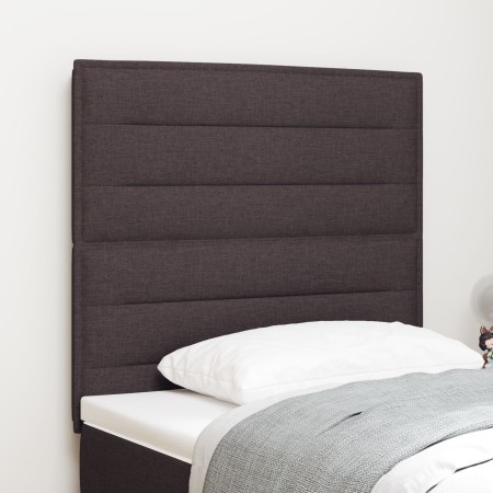 Cabecero LED Diseño de Líneas Marrón Oscuro 100 cm Tela von , Kopf- und Fußteile - Ref: Foro24-3338282, Preis: 77,08 €, Rabat...