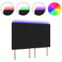 Cabecera diseño de líneas LED negra 160 cm tela by , Headboards and footboards - Ref: Foro24-3338295, Price: 138,00 €, Discou...