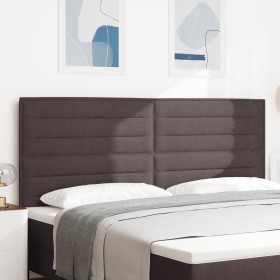 Cabecero LED Diseño Líneas Marrón Oscuro 100 cm Tela by , Headboards and footboards - Ref: Foro24-3338310, Price: 164,51 €, D...