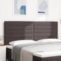 Cabecero LED Diseño Líneas Marrón Oscuro 100 cm Tela by , Headboards and footboards - Ref: Foro24-3338310, Price: 164,51 €, D...