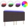 Cabecero LED Diseño Líneas Marrón Oscuro 100 cm Tela by , Headboards and footboards - Ref: Foro24-3338310, Price: 164,51 €, D...