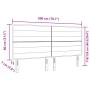 Cabecero LED Diseño Líneas Marrón Oscuro 100 cm Tela by , Headboards and footboards - Ref: Foro24-3338310, Price: 164,51 €, D...