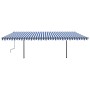 Automatische Markise mit blauem und weißem LED-Windsensor 6x3 m von vidaXL, Markisen - Ref: Foro24-3070211, Preis: 833,04 €, ...